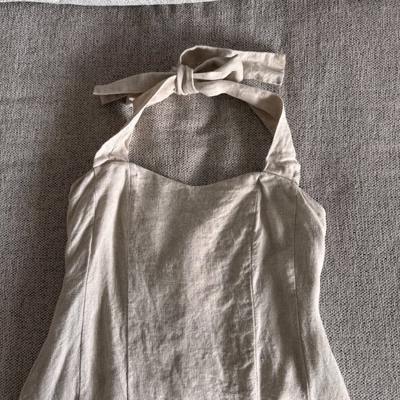 DISSH Willow Natural Linen Halter Dress – Size US 4 / AU 8 - Picture 4 of 8